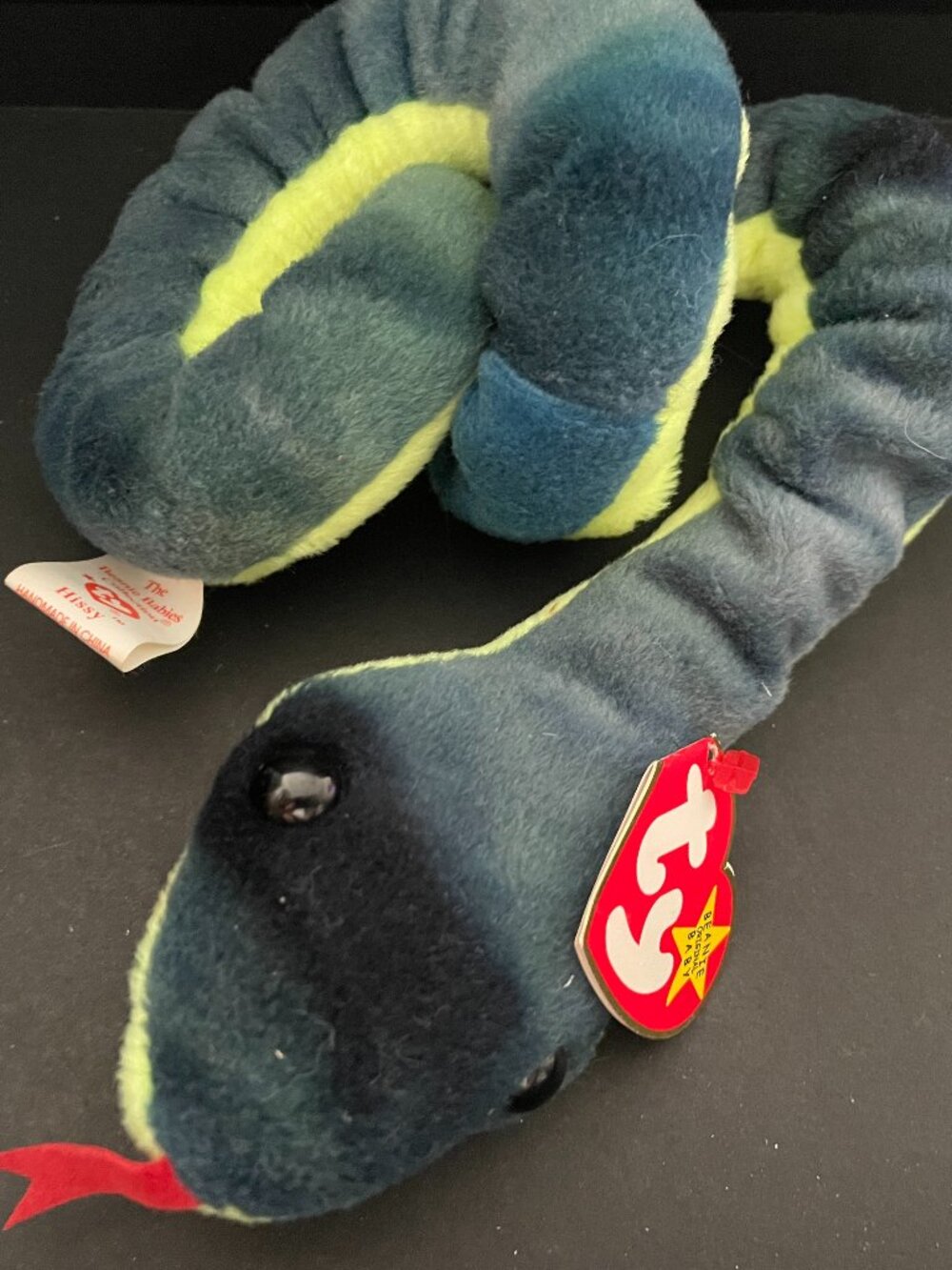 Hissy the Snake, a retired 1997 Ty Beanie Baby-NWT